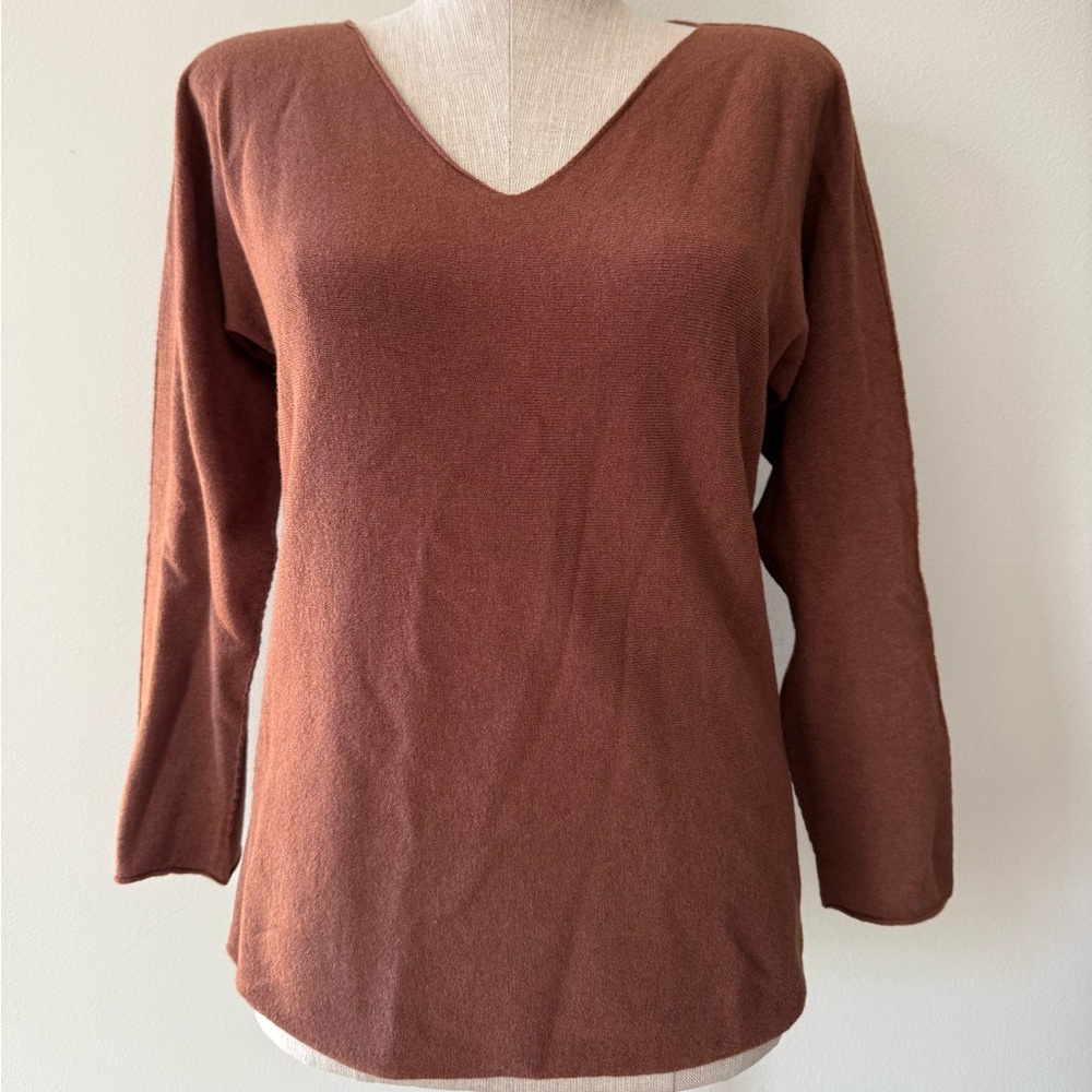 V-Neck Brown Sweater